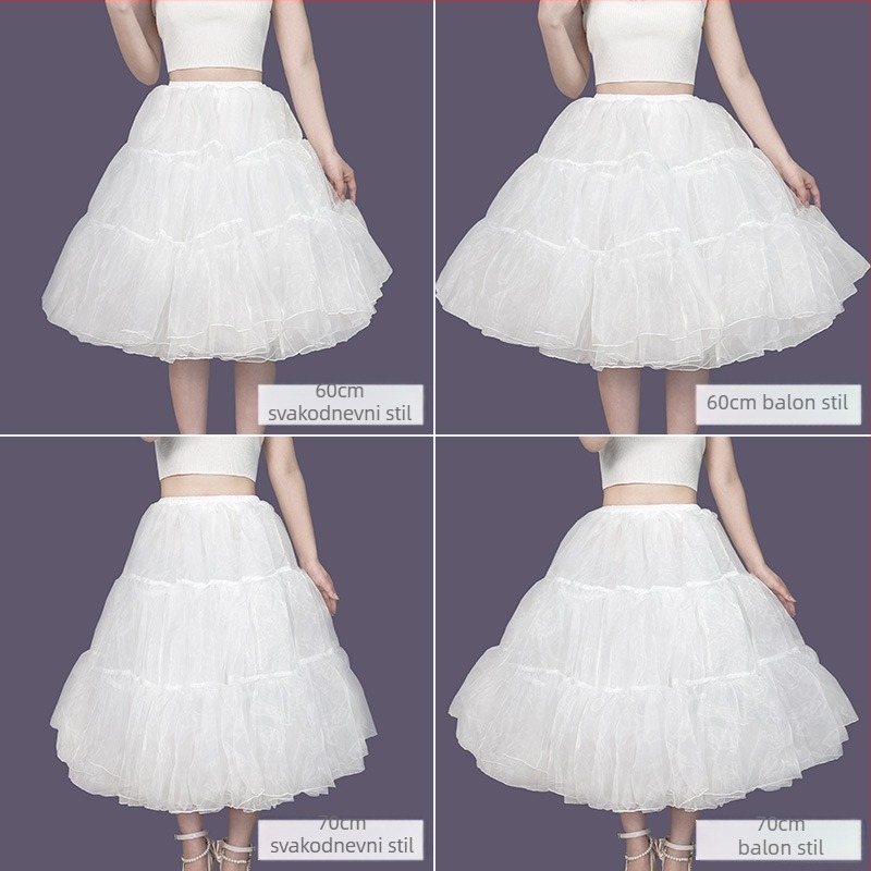 Lolita Petticoat, Boneless Bustle, Mekani gazasti srednje duljine, Odjeća za odrasle, Aobai Beautiful Clothes, Ljeto 2025