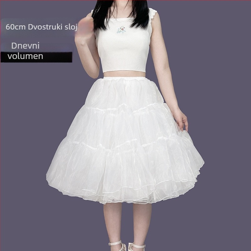 Lolita Petticoat, Boneless Bustle, Mekani gazasti srednje duljine, Odjeća za odrasle, Aobai Beautiful Clothes, Ljeto 2025