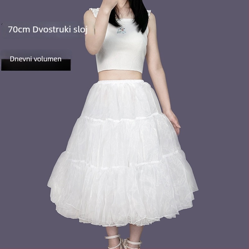Lolita Petticoat, Boneless Bustle, Mekani gazasti srednje duljine, Odjeća za odrasle, Aobai Beautiful Clothes, Ljeto 2025