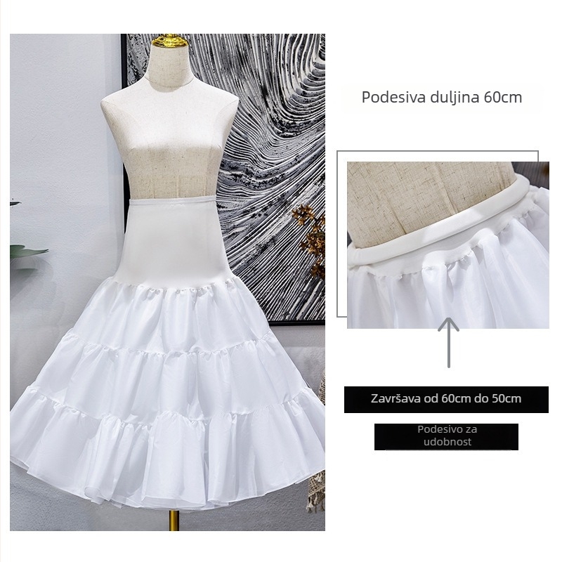 Lolita Petticoat, Boneless Bustle, Mekani gazasti srednje duljine, Odjeća za odrasle, Aobai Beautiful Clothes, Ljeto 2025