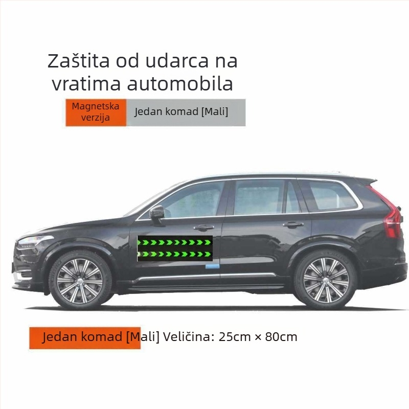 Magnetski zaštitnik za vrata protiv sudara s zaštitom od ogrebotina i 12 magnetskih točaka