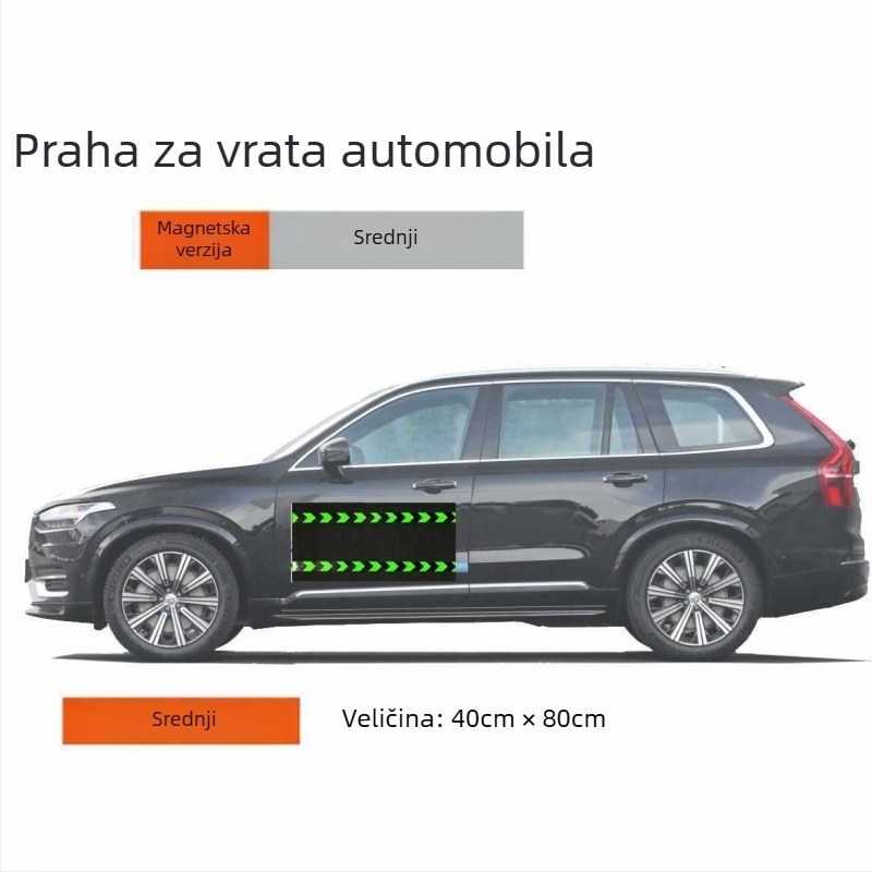 Magnetski zaštitnik za vrata protiv sudara s zaštitom od ogrebotina i 12 magnetskih točaka