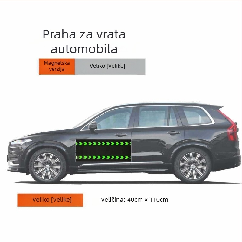 Magnetski zaštitnik za vrata protiv sudara s zaštitom od ogrebotina i 12 magnetskih točaka