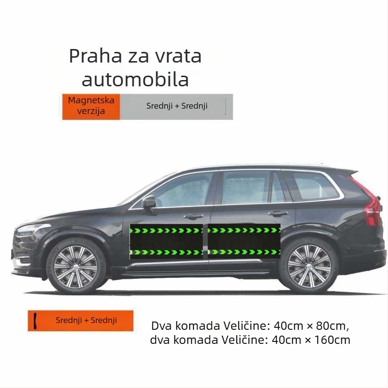 Magnetski zaštitnik za vrata protiv sudara s zaštitom od ogrebotina i 12 magnetskih točaka