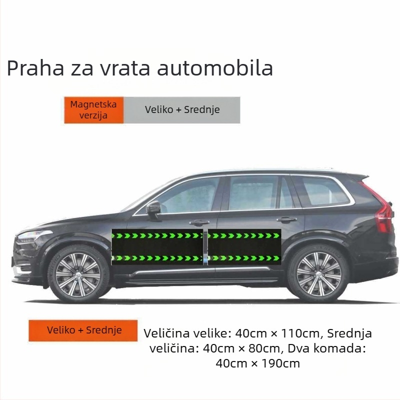 Magnetski zaštitnik za vrata protiv sudara s zaštitom od ogrebotina i 12 magnetskih točaka