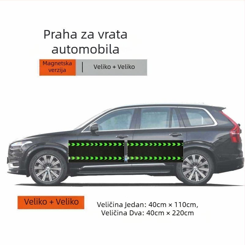 Magnetski zaštitnik za vrata protiv sudara s zaštitom od ogrebotina i 12 magnetskih točaka