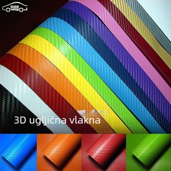 Zaštita pragova automobila - 3D karbonska naljepnica, univerzalna kompatibilnost