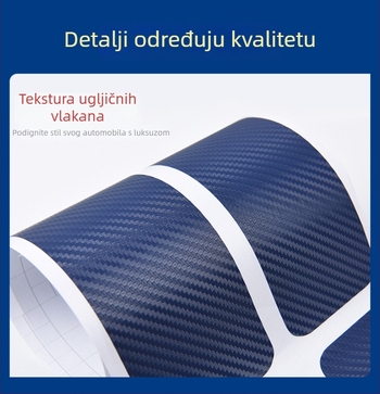 Zaštita pragova automobila - 3D karbonska naljepnica, univerzalna kompatibilnost