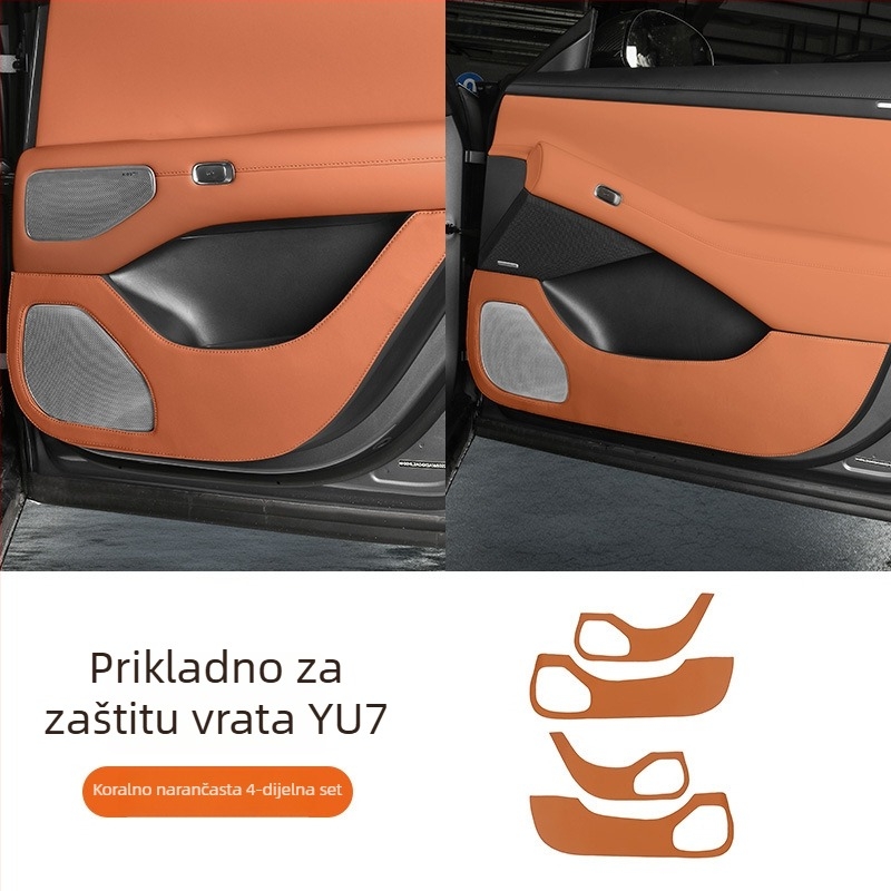 Nappa kožni zaštitnik vrata za Xiaomi Yu7 – unutarnja ploča vrata, zaštita od prljavštine, Coolness brend