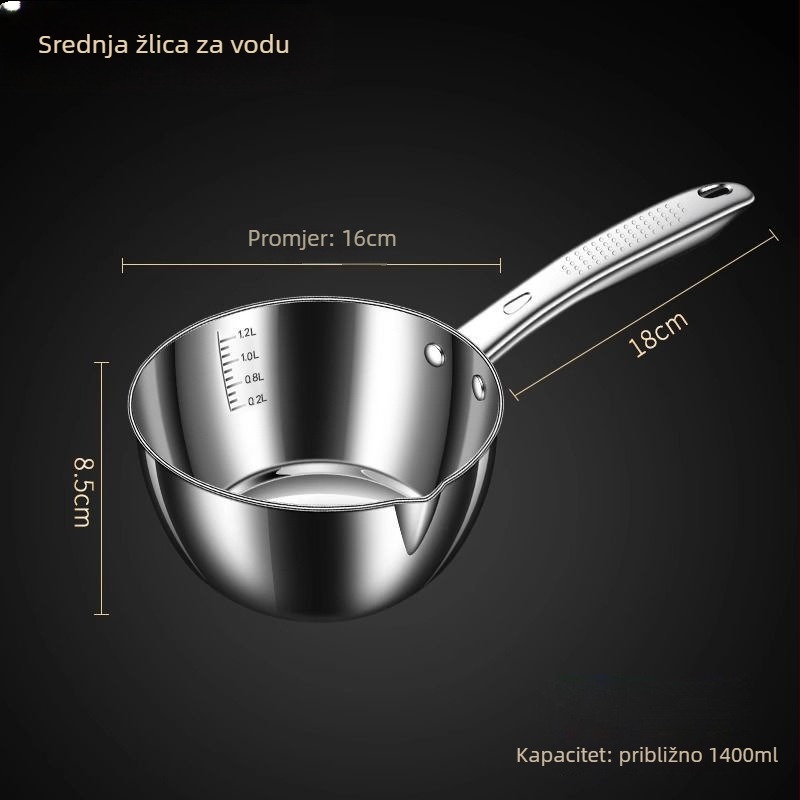 Žlica za vodu i jušna žlica od 304 nehrđajućeg čelika, velika zapremina, kuhinjski alat