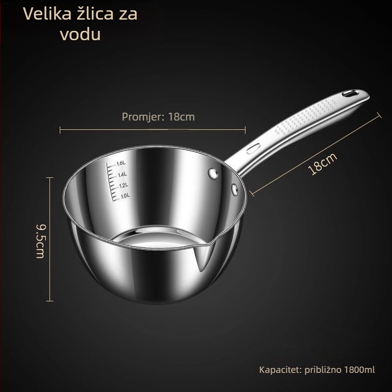 Žlica za vodu i jušna žlica od 304 nehrđajućeg čelika, velika zapremina, kuhinjski alat