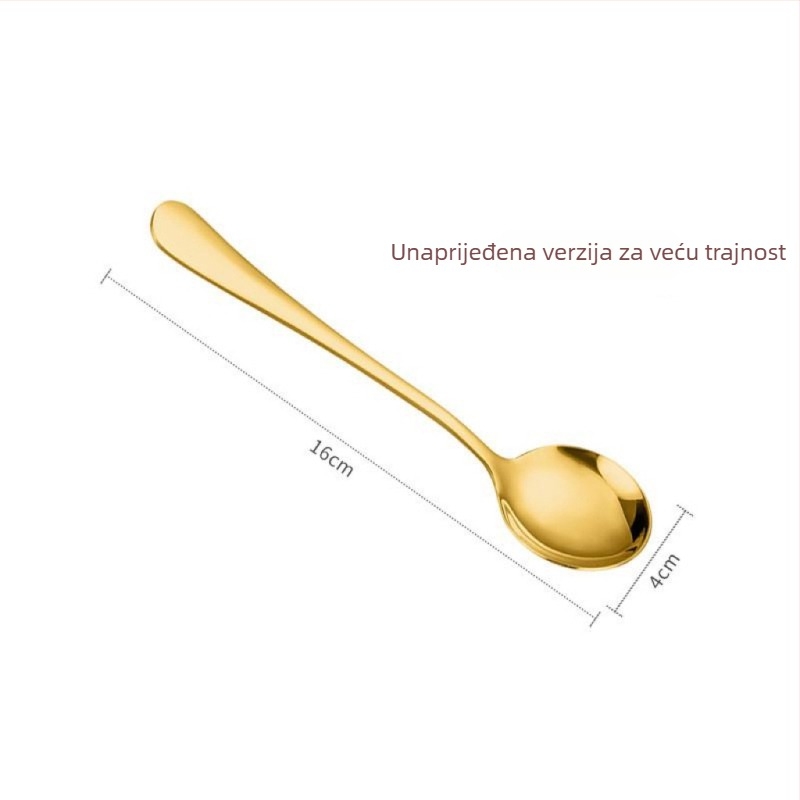 Nerđajući čelična okrugla žlica s laserskim logom – moderni minimalistički dizajn, Guida