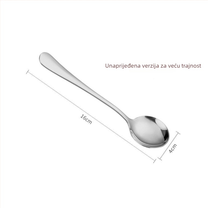 Nerđajući čelična okrugla žlica s laserskim logom – moderni minimalistički dizajn, Guida