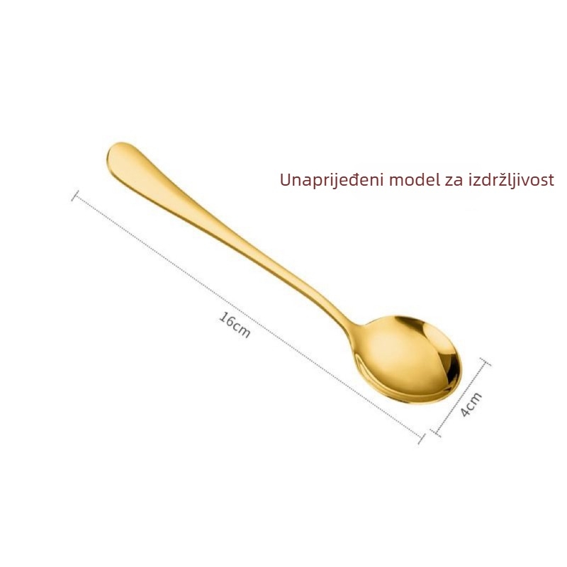 Nerđajući čelična okrugla žlica s laserskim logom – moderni minimalistički dizajn, Guida