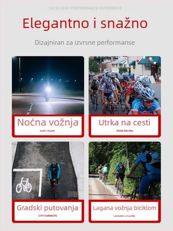 KUTU prednje svjetlo za bicikl, 2000 lumena, za cestovne i planinske bicikle, noćna vožnja
