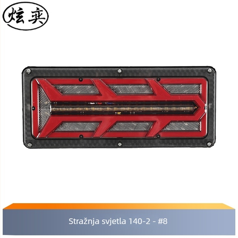 LED stražnje svjetlo za kombije, kamione i prikolice, 24V, aluminijsko kućište od lijevanog aluminija, dio 01