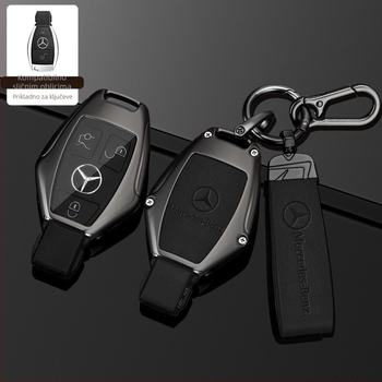 Kućište ključa Mercedes-Benz za E-klasu E300L, C-klasu C260L/C200L, A200L, GLC300/GLA200 - cinkova legura, poslovni stil, mogućnost prilagodbe