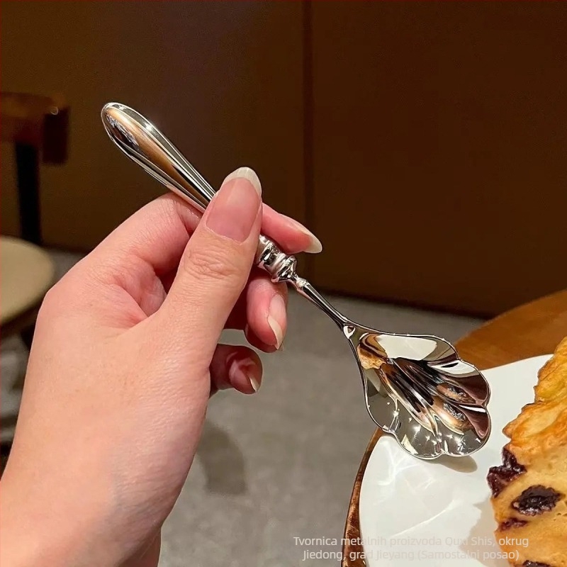 Set nože, vilice i žlice — nehrđajući čelik 304, kovano, drška u obliku tikve, ogledni završetak