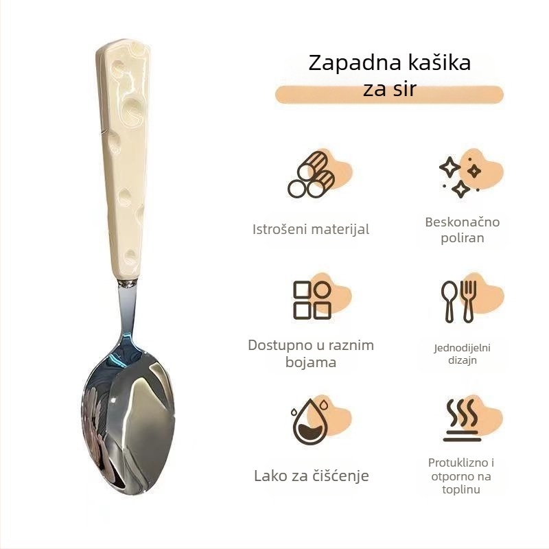Set pribora od nehrđajućeg čelika 304, ogledni završetak, karikatura uzorak, zapadni stolni pribor za djecu
