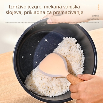 Drvena žlica za rižu, moderan jednostavan stil, ogledni završni premaz, brend Bormans, lansirana 2024.