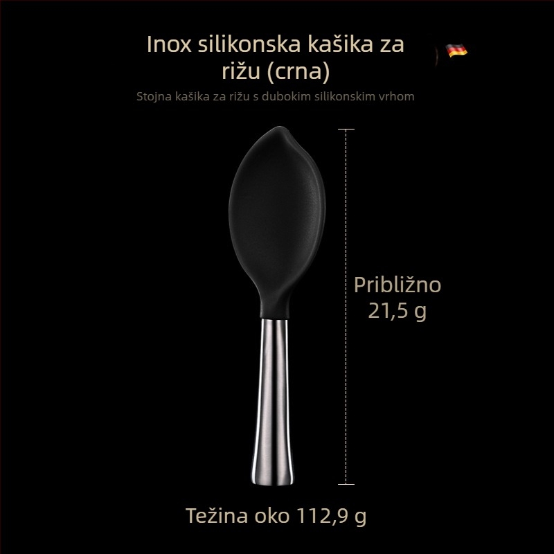 Drvena žlica za rižu, moderan jednostavan stil, ogledni završni premaz, brend Bormans, lansirana 2024.