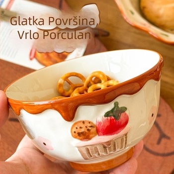 Keramički set zdjela, tanjura i ploča — nepravilnog oblika, podglazurna površina s bojom, moderan minimalistički stil, mikrovalna kompatibilno