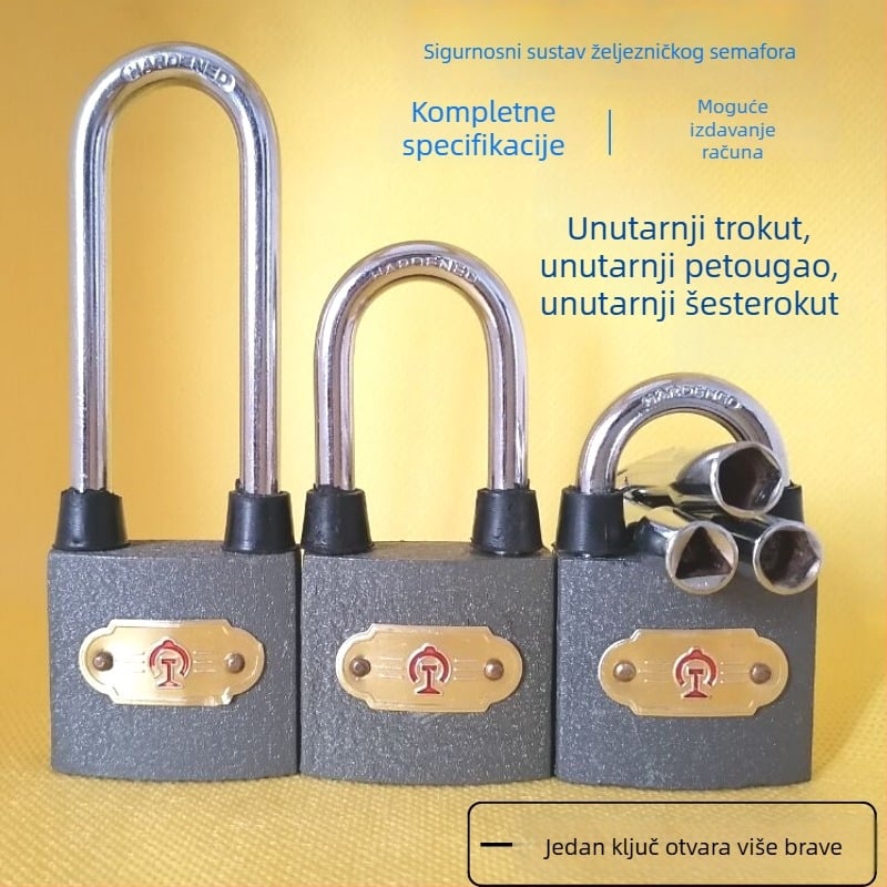 Sigurnosni lokot za željezničke kutije za signalizaciju, metalna konstrukcija, model 32/35/50, brend New Energy, moderan minimalistički stil
