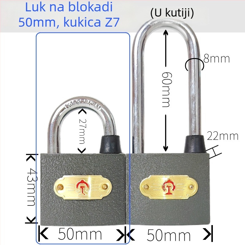 Sigurnosni lokot za željezničke kutije za signalizaciju, metalna konstrukcija, model 32/35/50, brend New Energy, moderan minimalistički stil