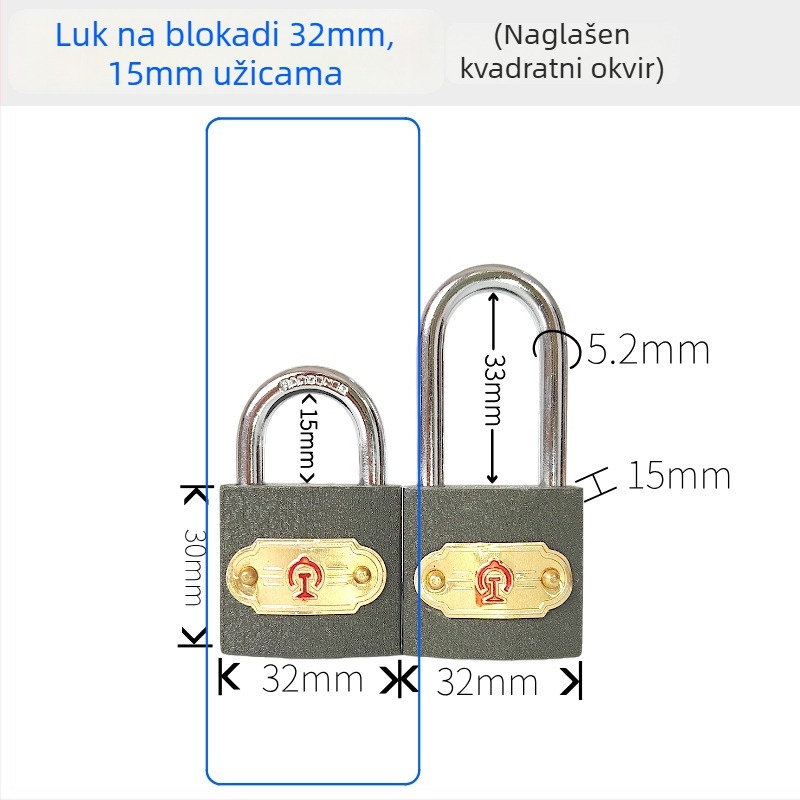 Sigurnosni lokot za željezničke kutije za signalizaciju, metalna konstrukcija, model 32/35/50, brend New Energy, moderan minimalistički stil