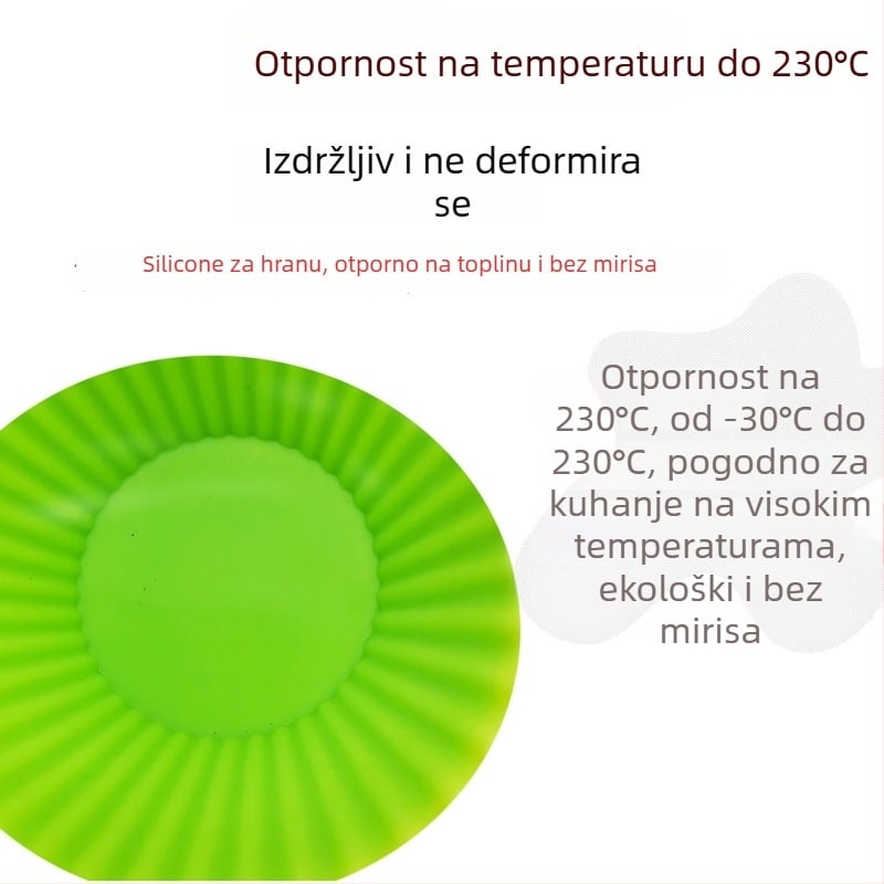 Silicone kalupi za mafine, set od 24 komada, nepravilnog oblika, za pečenje kolača