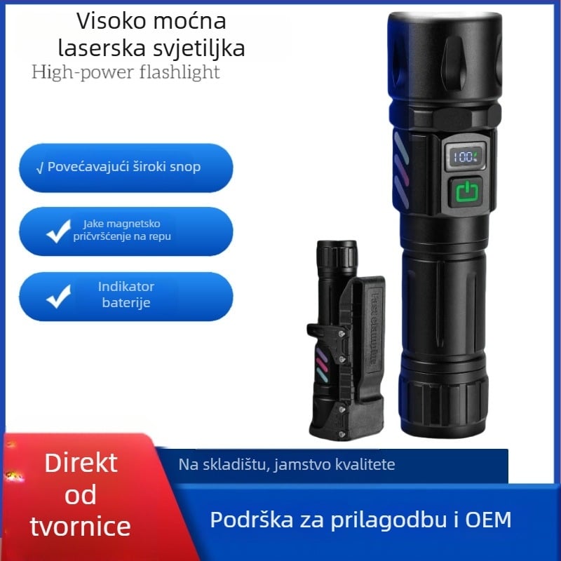 Ručna baterijska svjetiljka za vanjsku upotrebu, model W5239, serija W5239, baterija 18650, kućište od aluminijske legure
