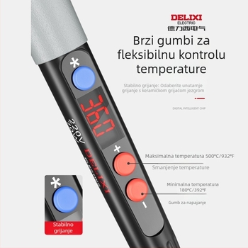 Delixi 220V prijenosni lemni pištolj s nožastim vrhom – za lemljenje, desoldering i pirografiju