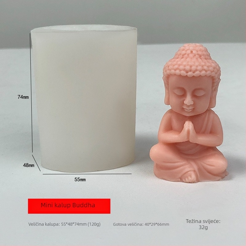 Silikonska forma za Guanyin Bodhisattva za DIY aromatične svijeće, ukrasi od smole i gipsa