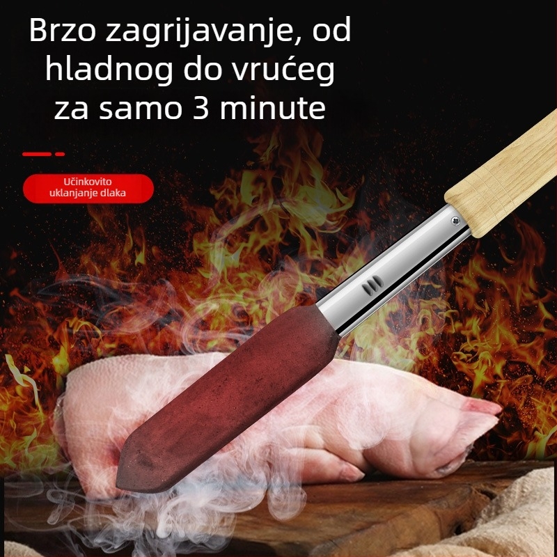 Električna lemilica s drvenim držalom, 220V, električno grijanje, za svinju dlaku