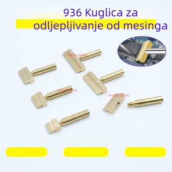 Model 936: mosadzni lopatasti vrh za desoldering, posebno oblikovan vrh za uklanjanje čipova, s razdvojnim dizajnom