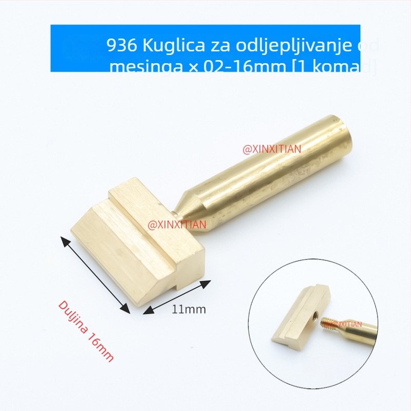 Model 936: mosadzni lopatasti vrh za desoldering, posebno oblikovan vrh za uklanjanje čipova, s razdvojnim dizajnom