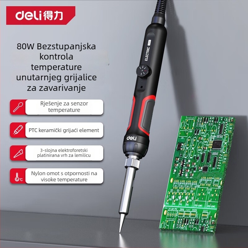 Električna lemilica s unutarnjim grijanjem, keramički grijač, 220V, trostruko elektroplating zaštita, za zavarivanje i popravke