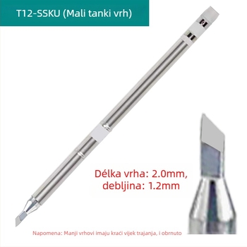 T12 nožna oštrica za stanicu lemljenja FX-951/T12-A X — tanka oštrica za popravak mobilnih telefona