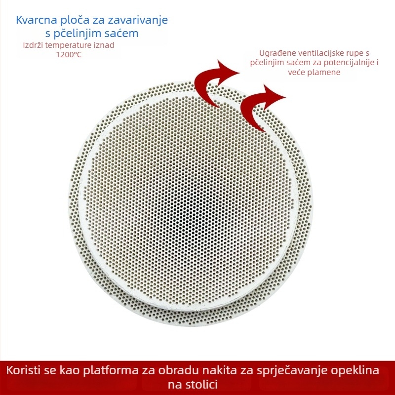 Ploča za zavarivanje visoke temperature za nakit – kvarcni opečni blok za zlato i srebro, DIY alatni set
