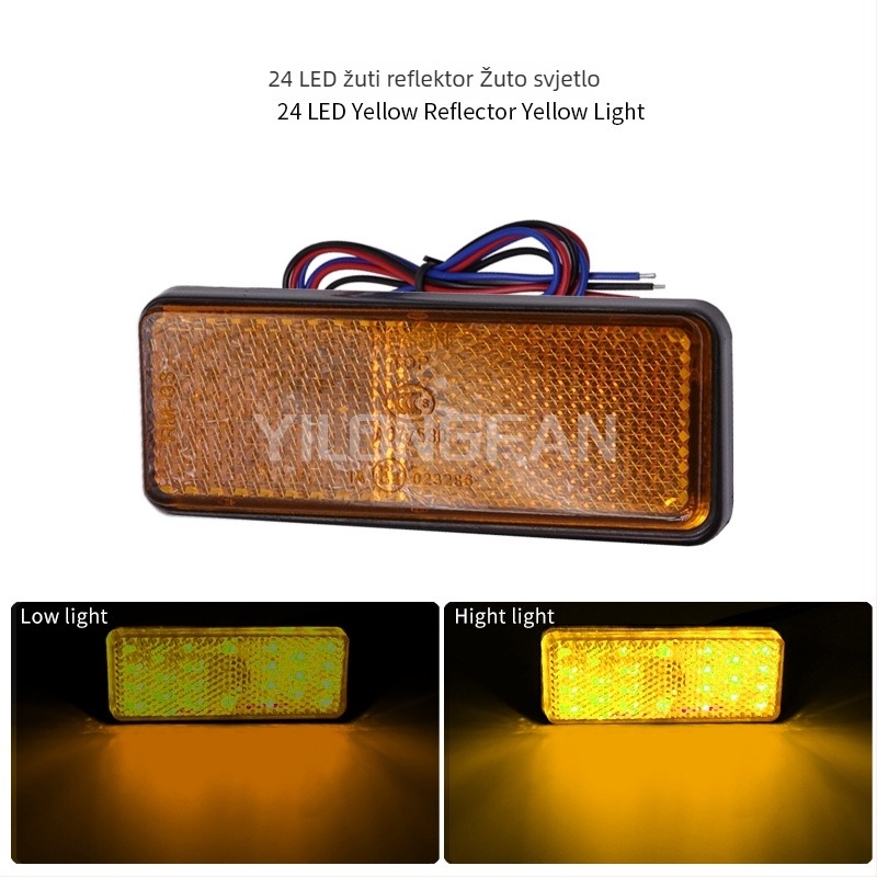24-LED stražnje svjetlo za električna vozila i motocikle — IP66, 12V DC, 40 lm, 2835 LED