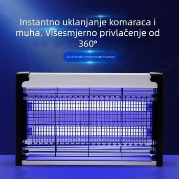 Zidna UV lampa za ubijanje komaraca s električnim šokom, aluminijska mreža, 220V priključak