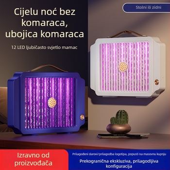 Prenosna električna lampa za ubijanje komaraca s LED-om, unutarnja i vanjska upotreba, s mogućnošću vješanja