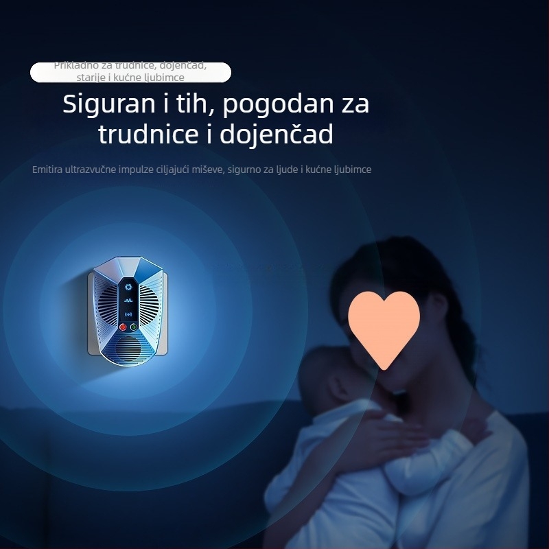 Ultrazvučni odvraćivač štetočina za kućnu upotrebu, visoko učinkovit elektronički repelent štetočina, model 818ML, 220V