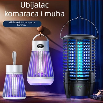 2025 Lampa za ubijanje komaraca za otvoreno - kamp lampica s UV zamkom, ugrađenom baterijom i čišćenje jednim pritiskom