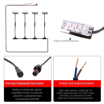 LED dnevna svjetlost za Futian General G9 – 1 glava 7.5W, 12V, <10A, kućište od PC/PCB s antikorozijskim brtvama, model B 31000237