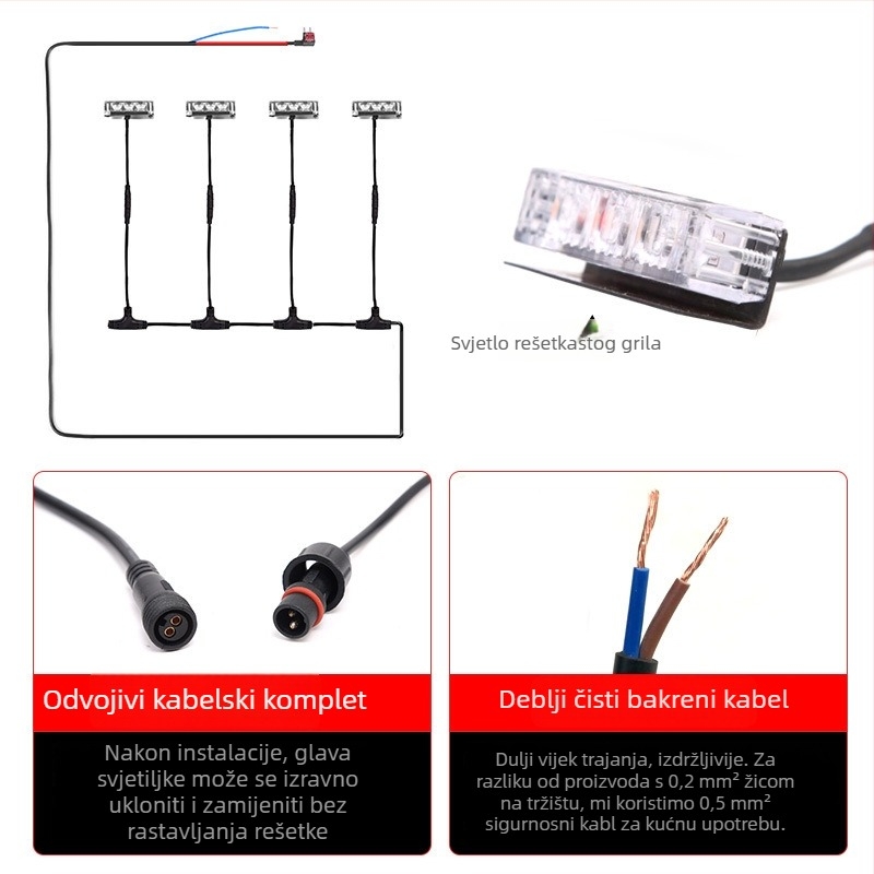 LED dnevna svjetlost za Futian General G9 – 1 glava 7.5W, 12V, <10A, kućište od PC/PCB s antikorozijskim brtvama, model B 31000237