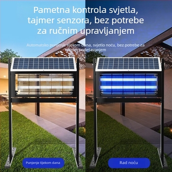 Audis Vanjska lampa za ubijanje komaraca s ugrađenom baterijom, LED sustav zamke + električni udar, pokrivenost 61 m²+, kut okretanja 0–90°