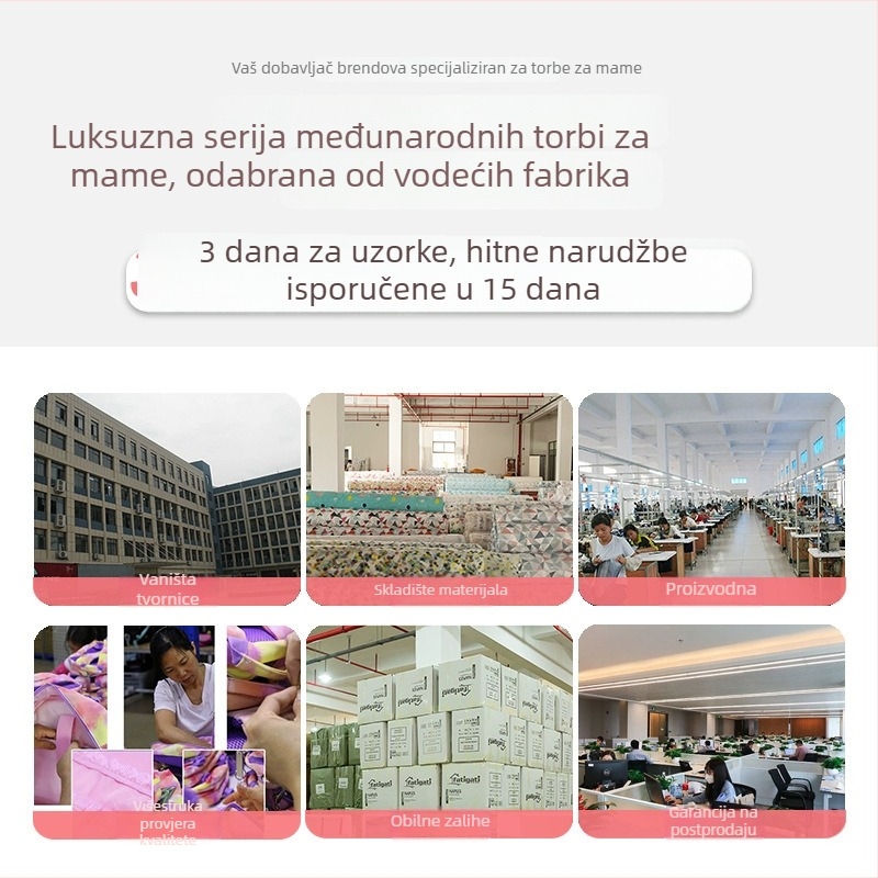 Torba za mamu, petdjelni set | Oxford tkanina, geometrijski uzorak, poliester podstava, stil: slobodno vrijeme / ruksak, zakrivljena remen