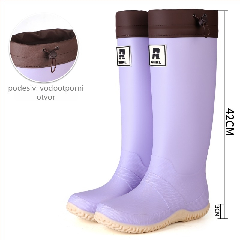 Unisex kišne čizme s visokim tubusom, PVC gornji dio, vodonepropusne, debeli potplat