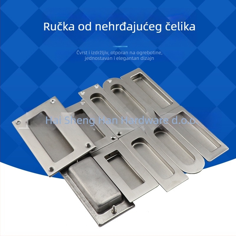 Rukohvat za klizna vrata s skrivenim dizajnom – 304 nehrđajući čelik, Teddy, Model 4255, Stil: Novi kineski stil, Proces 54456